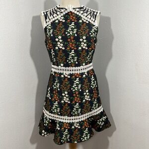 Keepsake the label Mini Dress Womens Medium‎ Faithful Floral Lace Up Shoulder